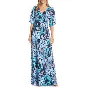 Lilly Pulitzer Parigi Maxi Dress Indigo Swish & Sway